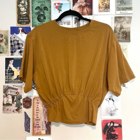 LULULEMON ATHLETICA LA RELAXED FIT RIBBED WAIST FITTED SHORT SLEEVE CROP TOP 12 - Picture 2 of 5